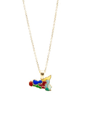 Collana in argento dorato...